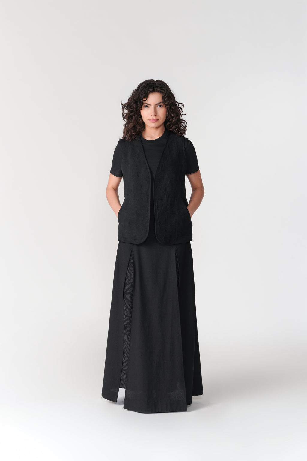 Chenille Layered Skirt Pants