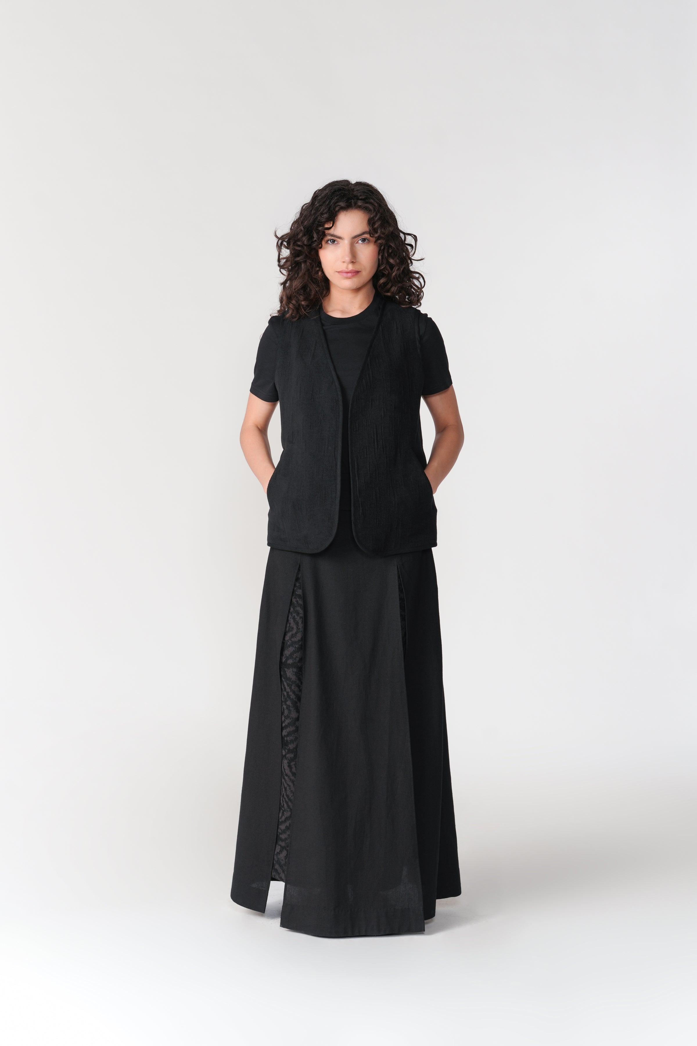 Chenille Layered Skirt Pants