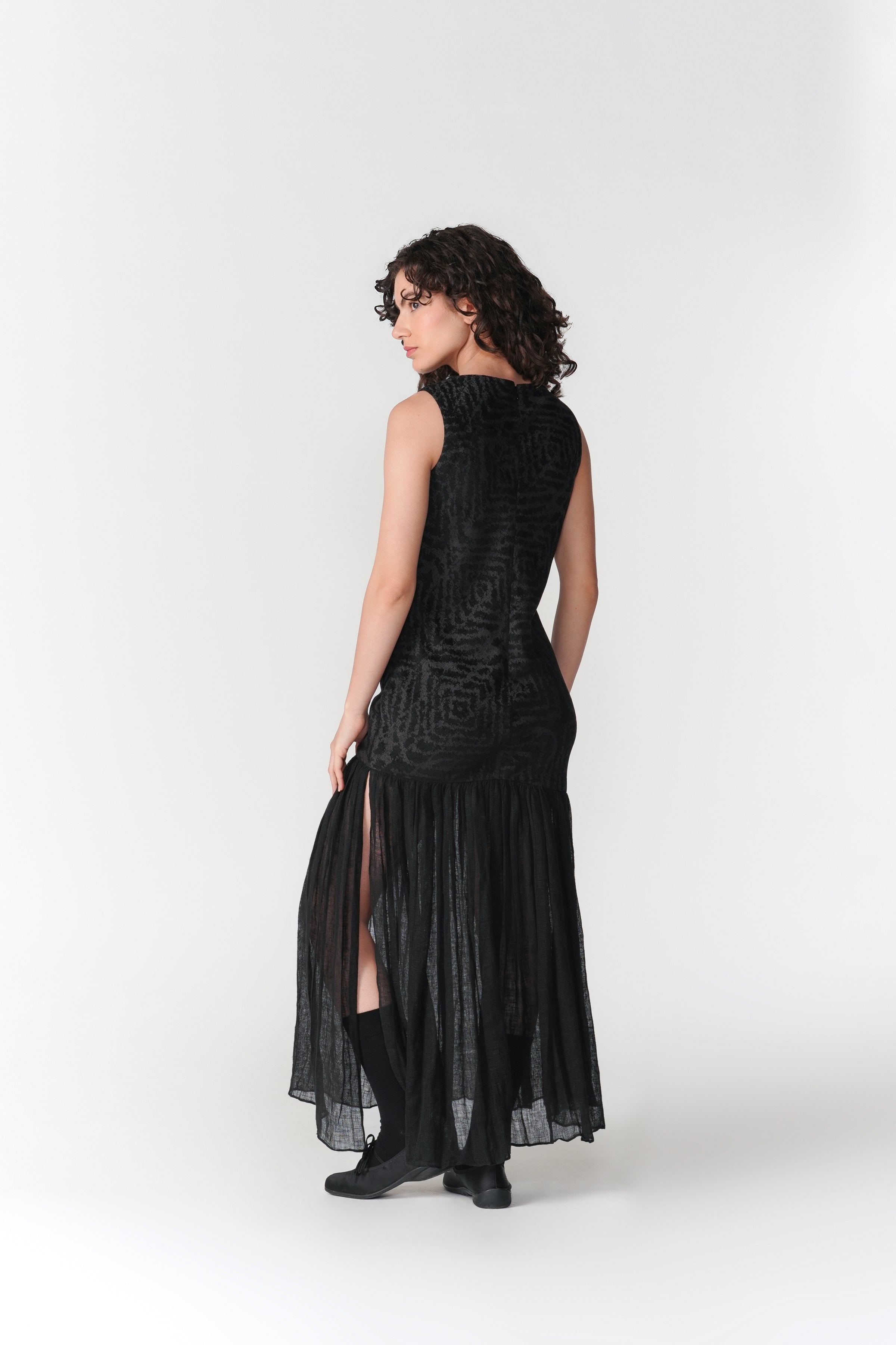 Cowl Neck Bias Dress