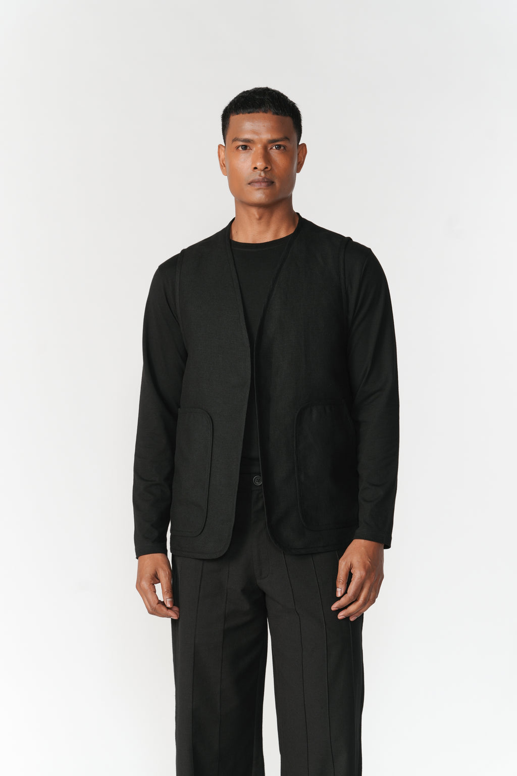 Reversible Linen-Chenille Vest