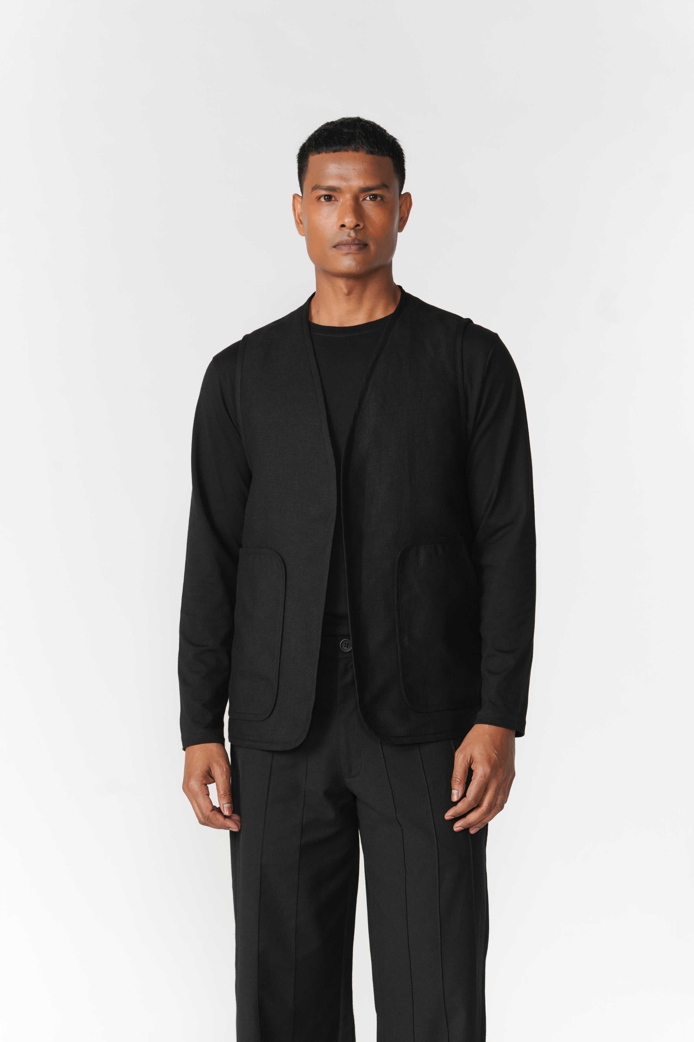 Reversible Linen-Chenille Vest