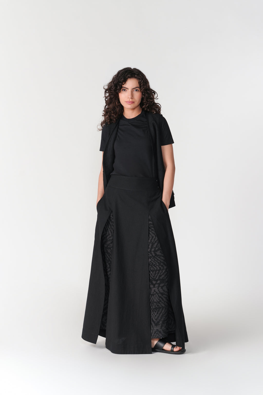 Chenille Layered Skirt Pants
