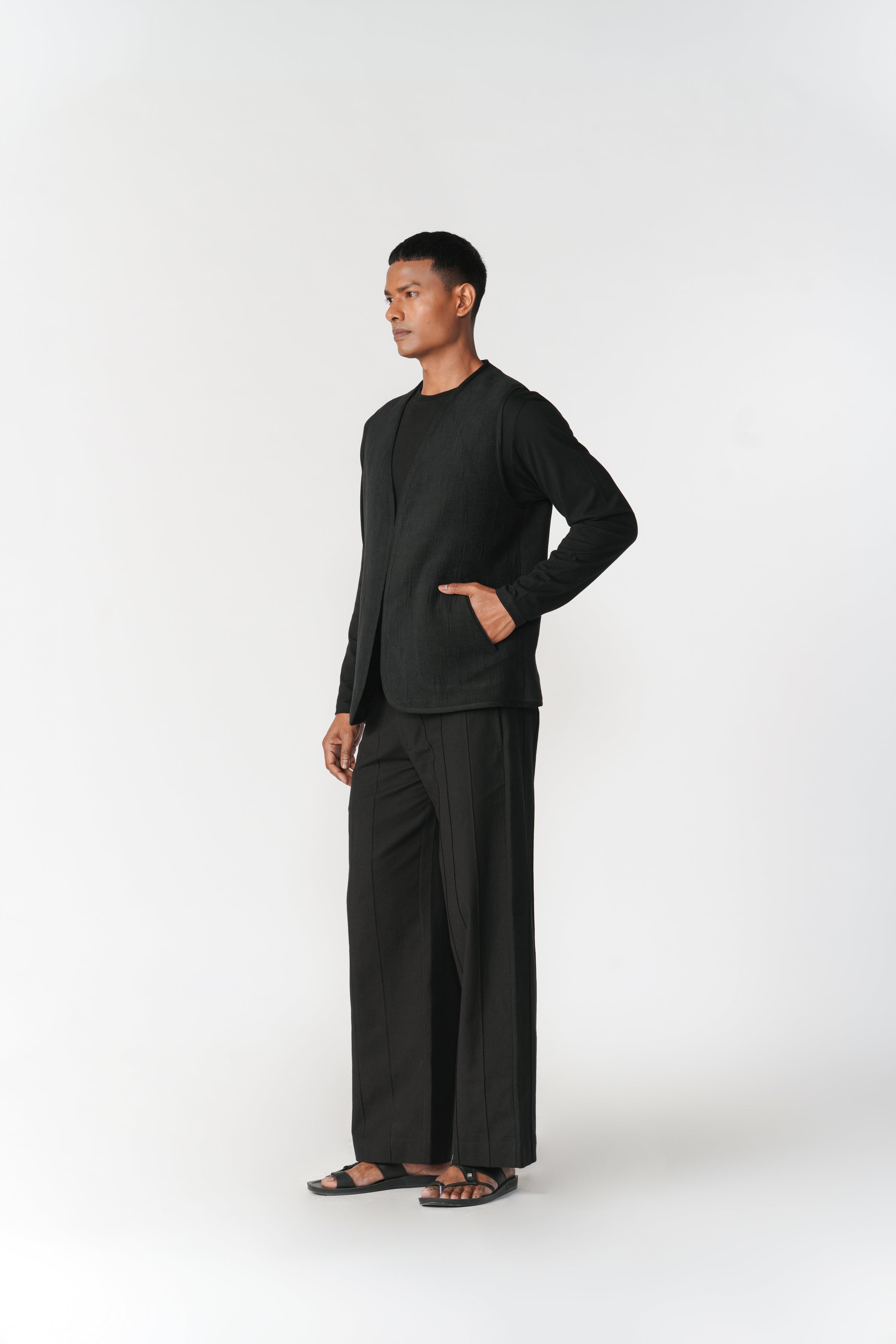 Reversible Linen-Chenille Vest