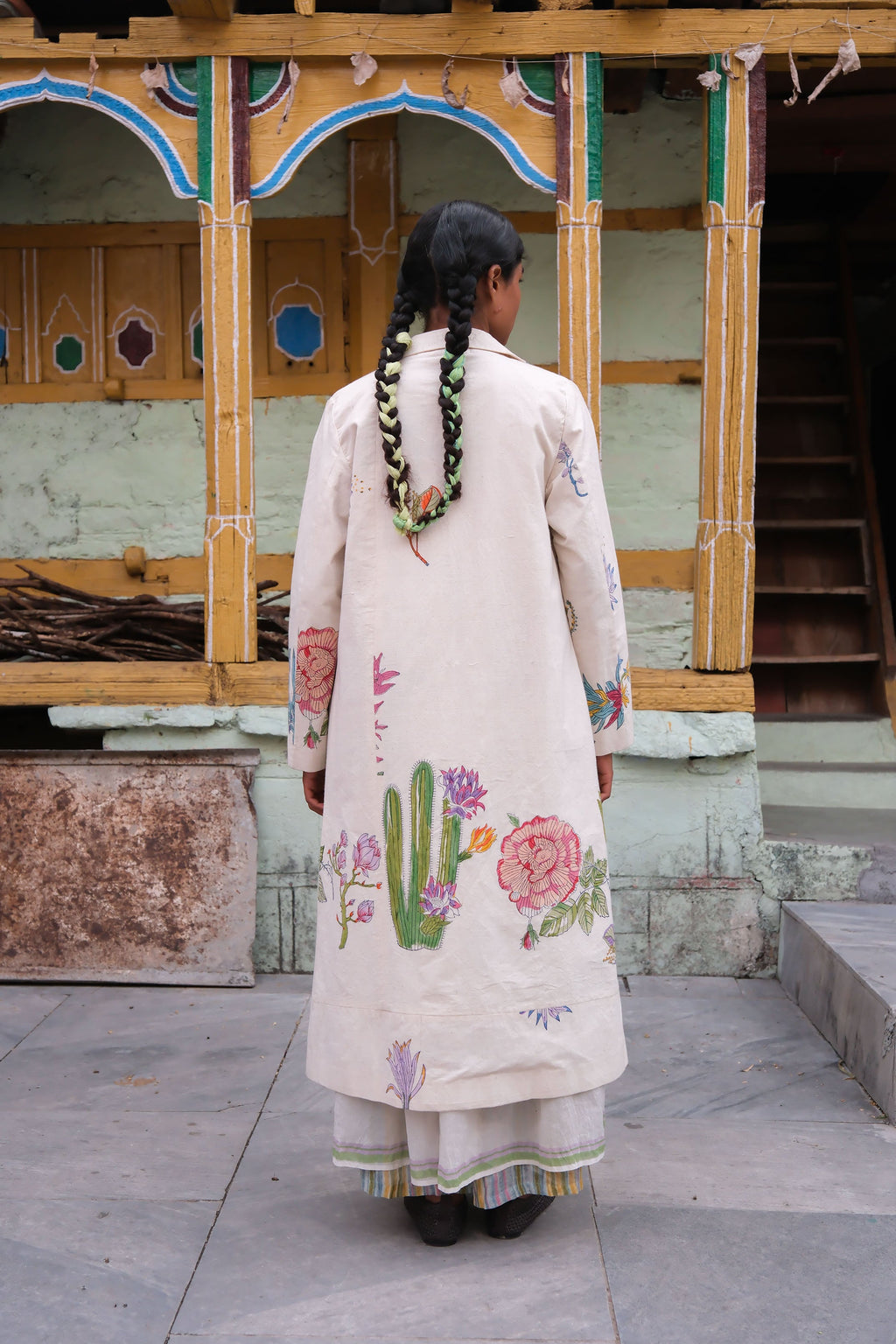 Herbarium 46 — White Multi Block Print Jacket