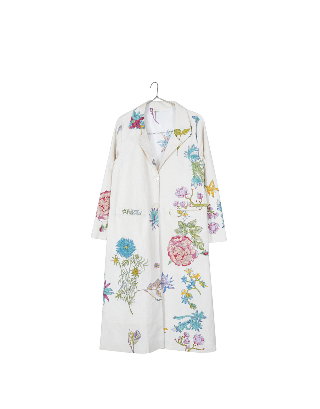 Herbarium 46 — White Multi Block Print Jacket
