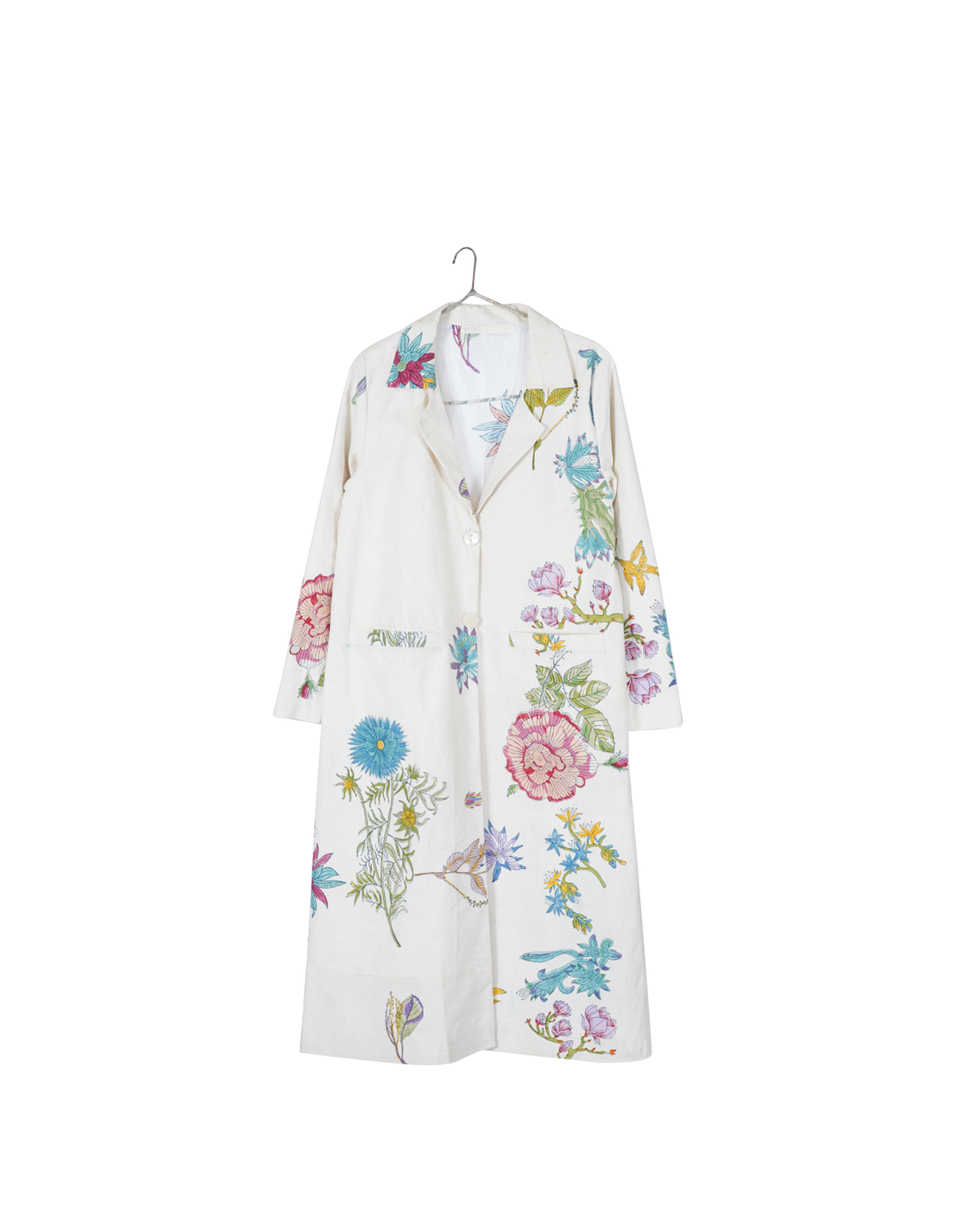 Herbarium 46 — White Multi Block Print Jacket