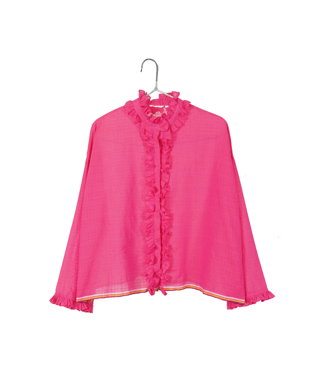 Herbarium 118 Pink Smocked Shirt