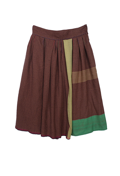 Nilgiri 98 Brown Bhujodi Wool Skirt