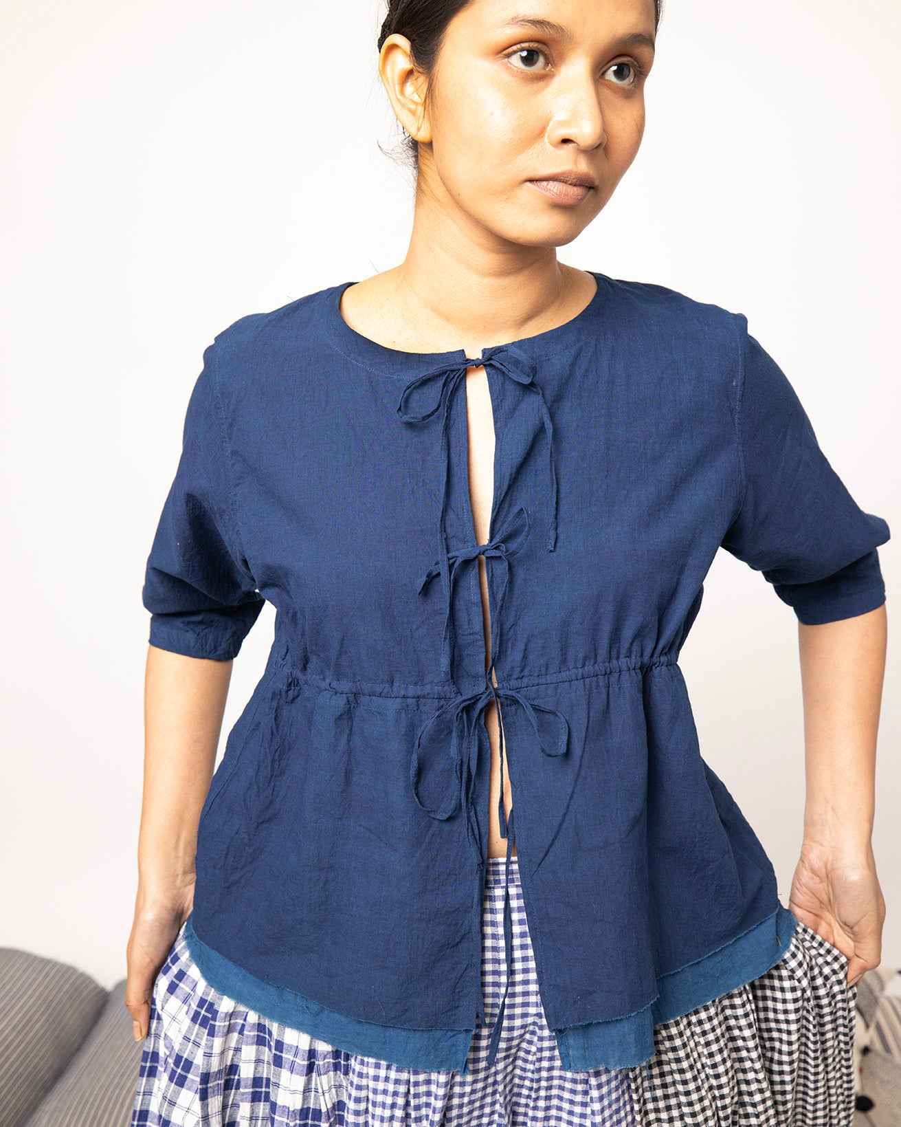 Indigo Bow Shirt