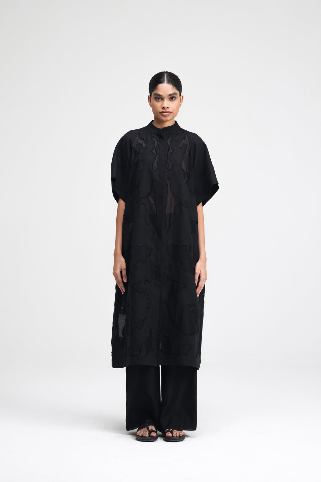 Izumi Hand-Embroidered Long Shirt