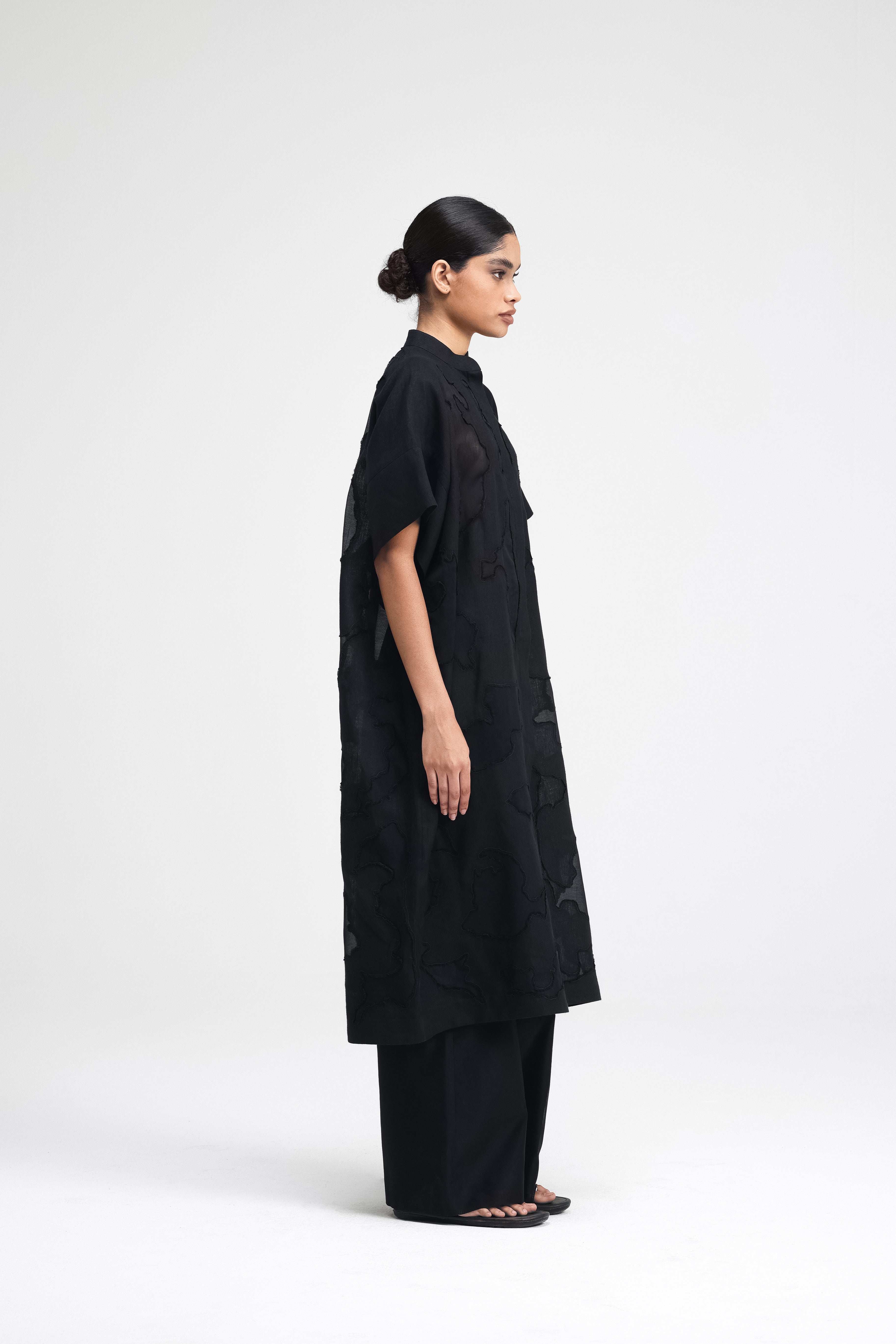 Izumi Hand-Embroidered Long Shirt